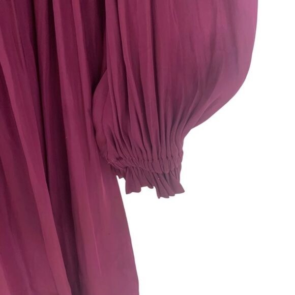 Maje Rianne Pleated Mini Dress Rose Magenta Size S NWT - Picture 7 of 15